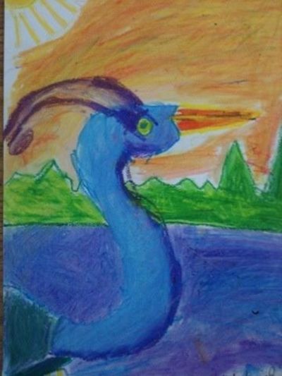 oil pastel and baby oil "paintings".