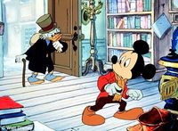Scrooge McDuck (voiced by Alan Young): "What's this world coming to, Cratchit? You work all your life to get money... then people want you to give it away." -- from Mickey's Christmas Carol (1983) directed by Burny Mattinso...